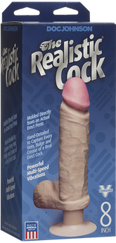 Doc Johnson The Realistic Cock Vibrating Dildo 8 Inch Vibrating Dildos